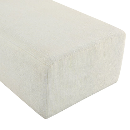 Zephyr - Linen Textured Fabric Upholstered Chaise - Painted Natural Base
