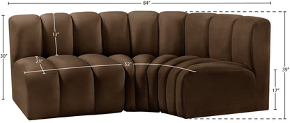 Arc - Velvet 3 Piece Sofa