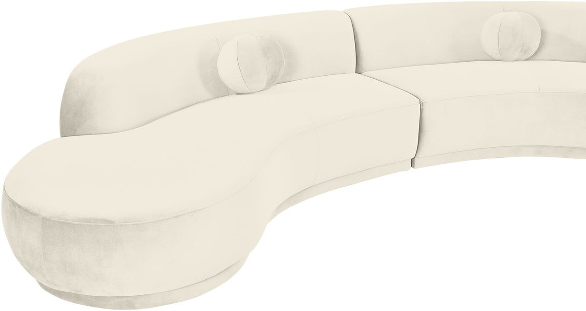Avra - 192" Velvet Performance Fabric Upholstered Sectional