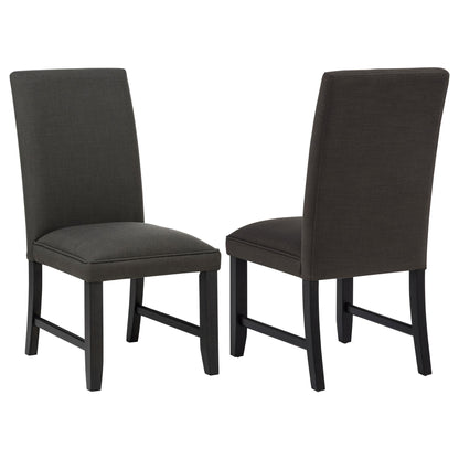Berning Fabric Upholstered Parson Side Chair Charcoal (Set of 2)