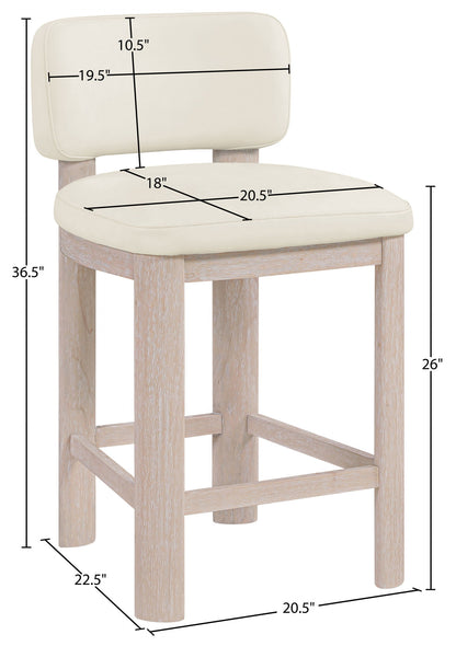 Paloma - Faux Leather Upholstered Counter Stool (Set of 2)