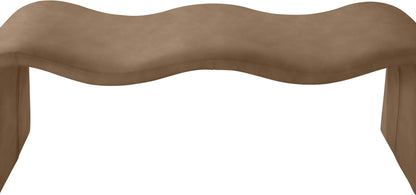 Willow - Faux Leather Bench - Brown