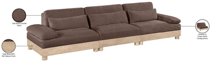 Turin - Chenille Fabric Upholstered Modular Sectional - Brown