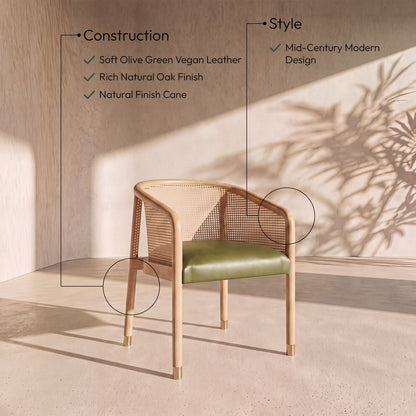 Sylvan - Vegan Leather Dining Chair (Set of 2) - Natural Frame