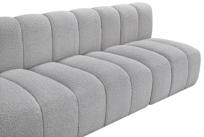Arc - Boucle Fabric 8 Piece Curved Modular Sofa