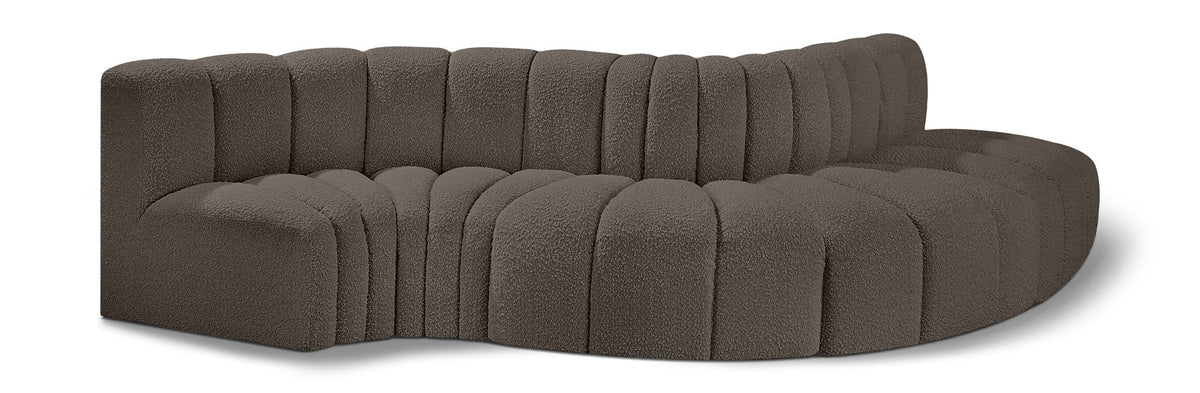 Arc - Boucle Fabric 5 Piece Modular Sofa