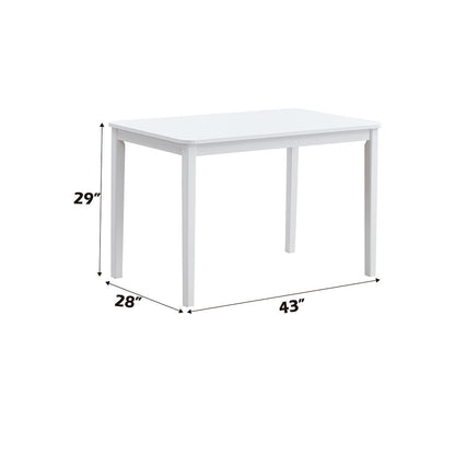 Fidelity - 5 Piece Dining Set - White & Gray