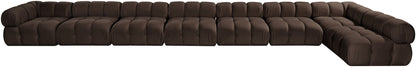 Orin - Velvet Performance Fabric Upholstered 8 Piece L-Shaped Sectional