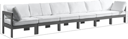 Nizuc - Outdoor Patio 6 Seat Modular Sofa With Gray Frame