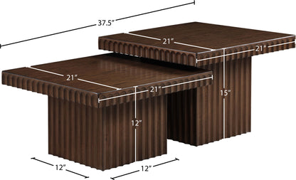 Spencer - 15" Oak Veneer 2 Piece Coffee Table