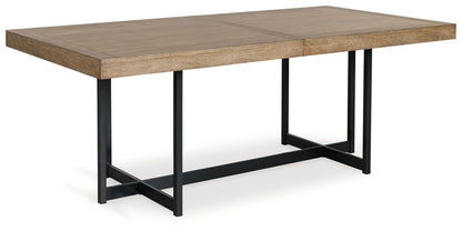 Tomtyn - Rectangular Dining Room Extension Table - Light Brown