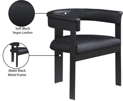 Romeo - Faux Leather Dining Chair With Black Base (Set of 2)