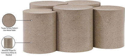 Dimple - 20" 5 Piece Modular Coffee Table - Terazzo Finish