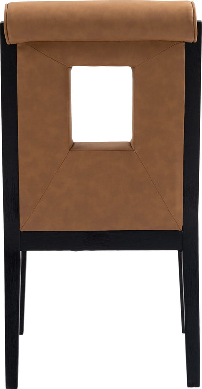 Gwendolyn - Faux Leather Dining Side Chair With Black Frame (Set of 2)