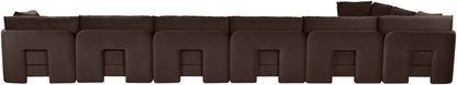 Hammond - Velvet Performance Fabric Upholstered 8 Piece L-Shaped Sectional
