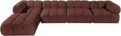 Orin - Fabric Velvet 5 Piece Modular Sectional