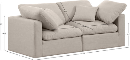 Indulge - Linen 2 Seat Modular Sofa