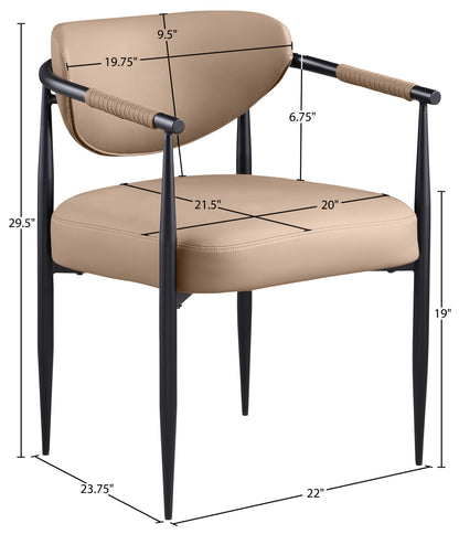 Virella - faux Leather Upholstered Dining Chair (Set of 2) - Black Base