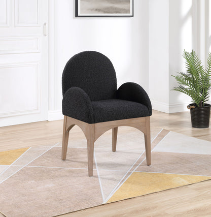 Waldorf - Boucle Dining Arm Chair With Natural Legs