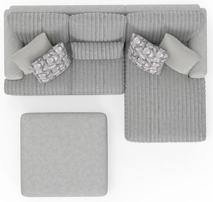 Titan - Sectional With Comfort Coil Seating, Cocktail Ottoman And Accent Pillows Included