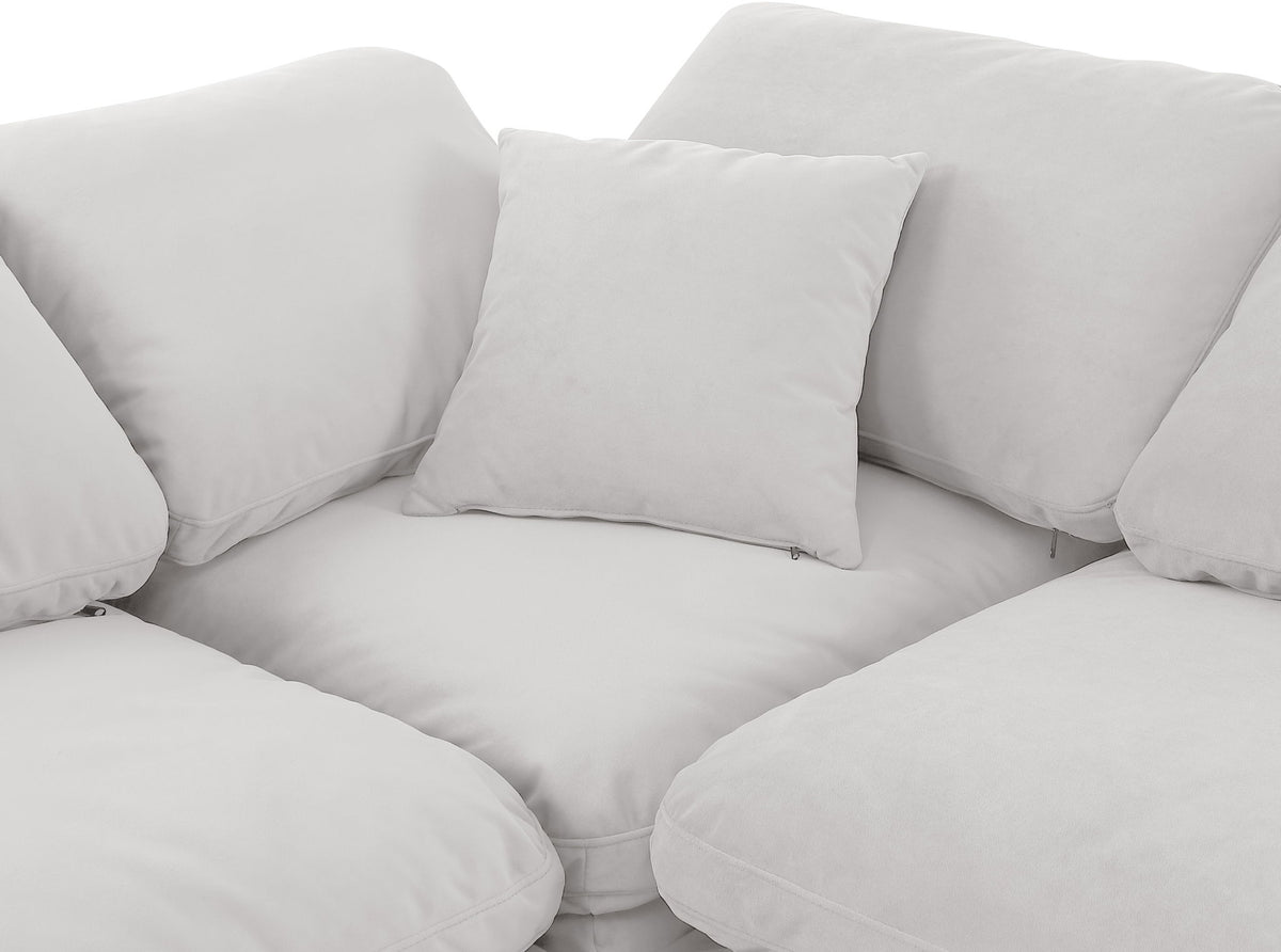 Indulge - Velvet 6 Piece Modular U-Shaped Sectional