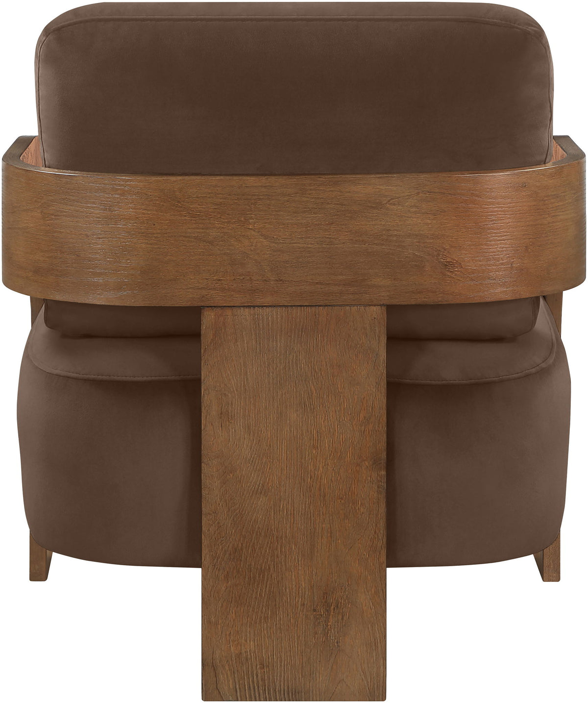 Cedra - Velvet Performance Fabric Upholstered Accent Chair - Brown Frame