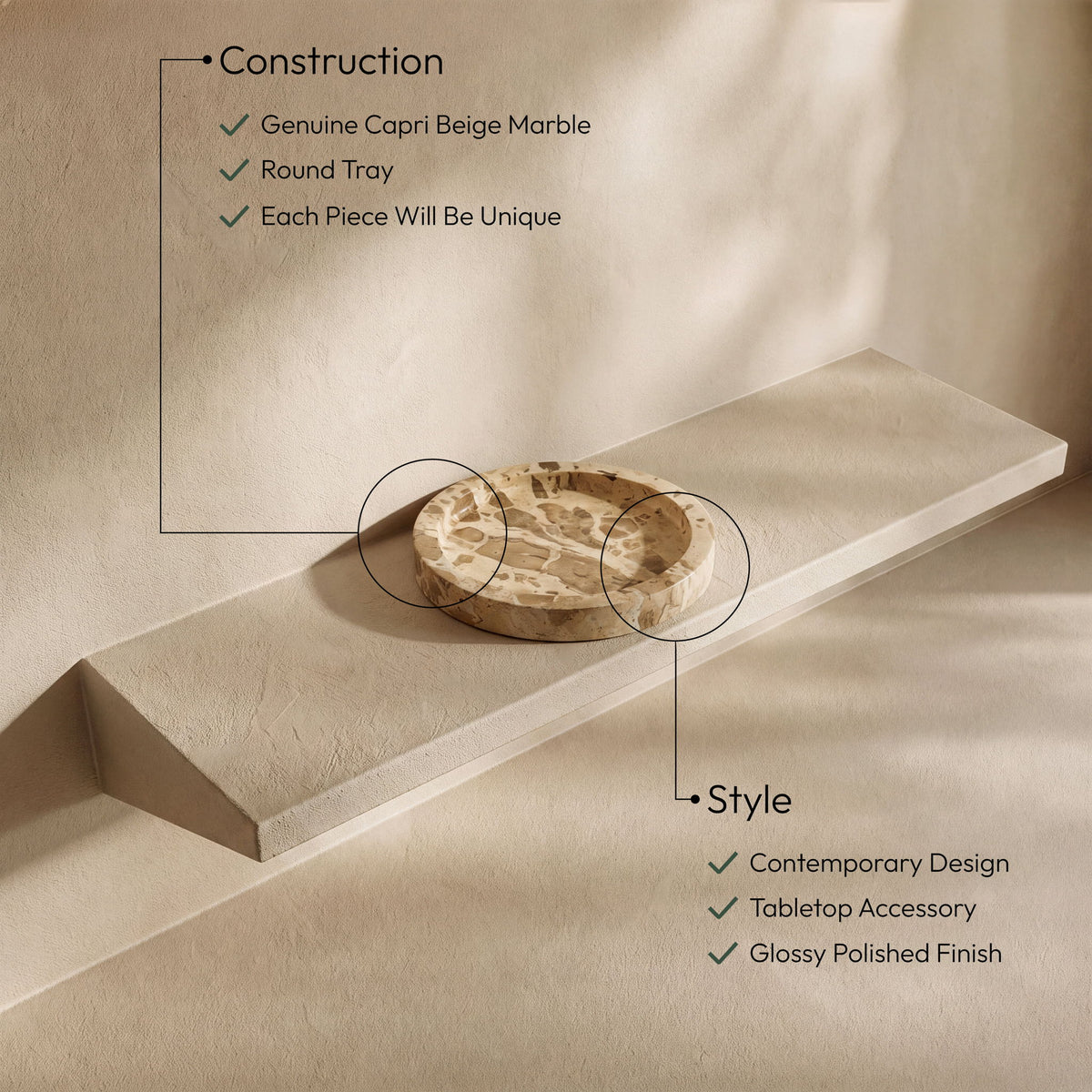 Dimitri - Genuine Marble Tray