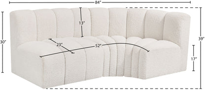 Arc - Boucle Fabric 3 Piece Sofa