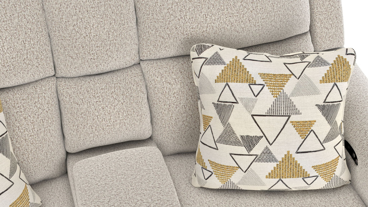 Micah - Power Headrest Power Deep Seat Reclining Console Loveseat - Oatmeal
