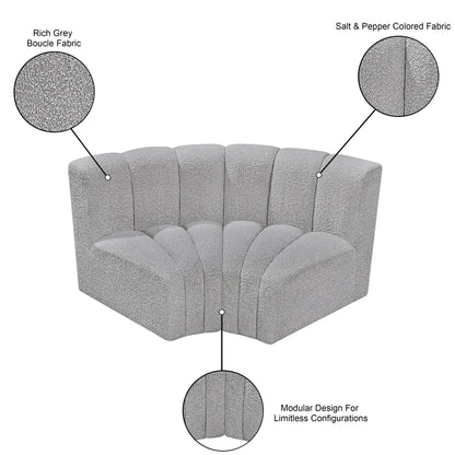 Arc - Boucle Fabric 2 Piece Modular Sofa