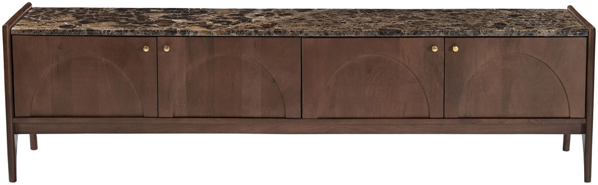 Veya - 71" Genuine Marble And Mango Wood Media Console
