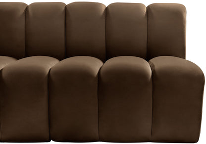 Arc - Velvet 5 Piece U-Shaped Modular Sofa