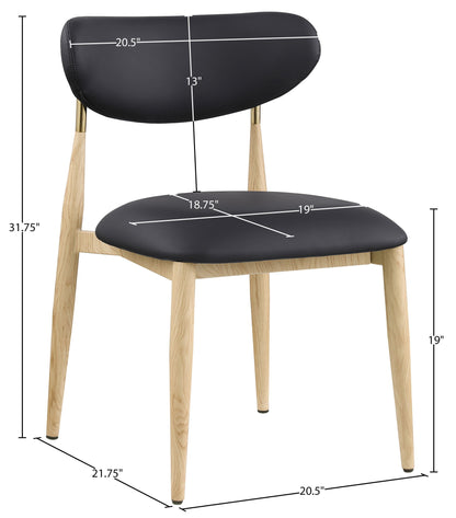 Ronda - Vegan Leather Upholstered Dining Side Chair - Natural Legs