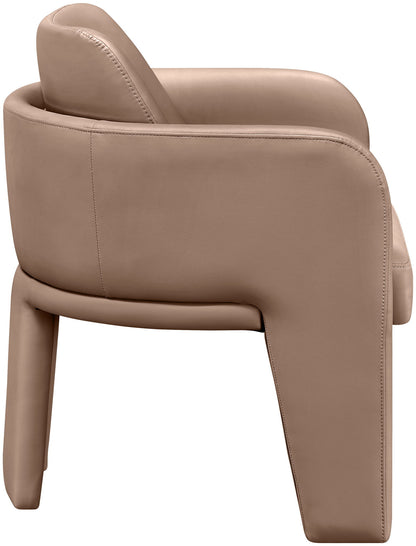Vanda - Vegan Leather Upholstered Dining Chair - Tan