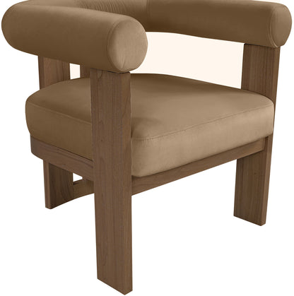 Arienzo - Performance Fabric Upholstered Accent Chair - Walnut Base