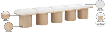 Pavilion - 5 Piece Modular Bench With Natural Base