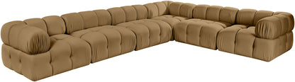 Orin - L-Shaped Velvet 6 Piece Modular Sectional