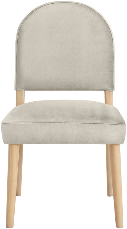 Varinelle - Velvet Dining Chair (Set of 2) - Natural Frame