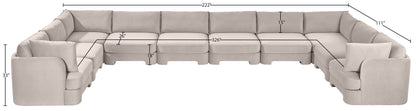Hammond - Velvet Performance Fabric Upholstered 10 Piece Sectional