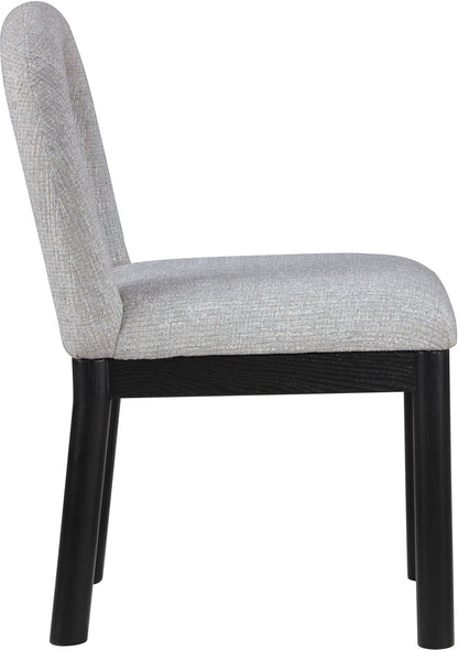Conrad - Linen Dining Chair With Black Legs