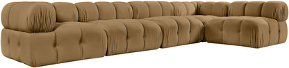 Orin - Velvet 5 Piece Modular Sectional