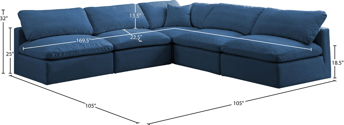 Plush - 5 Piece Modular Sectional