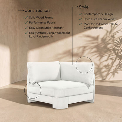 Hammond - Velvet Performance Fabric Upholstered Corner Chair