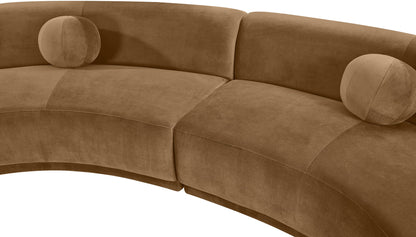 Avra - 189" Velvet Performance Fabric Upholstered Sectional