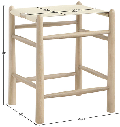 Santos - Backless Counter Stool With Stained Natural Base