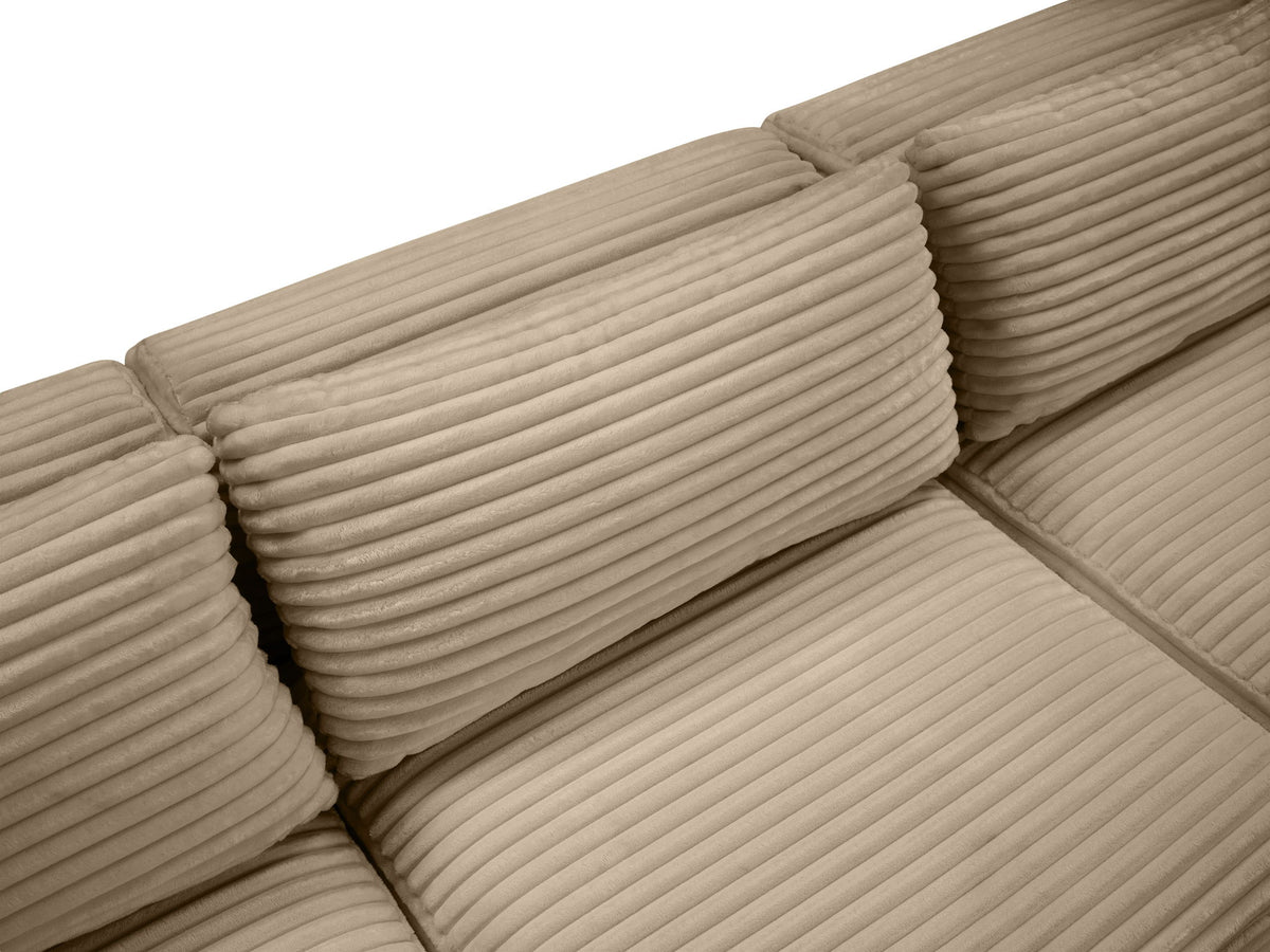 Shaggy - Fabric 5 Piece Modular Sectional With Ottoman