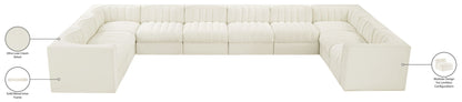 Rummi - Velvet Performance Fabric Upholstered 10 Piece Modular Sectional