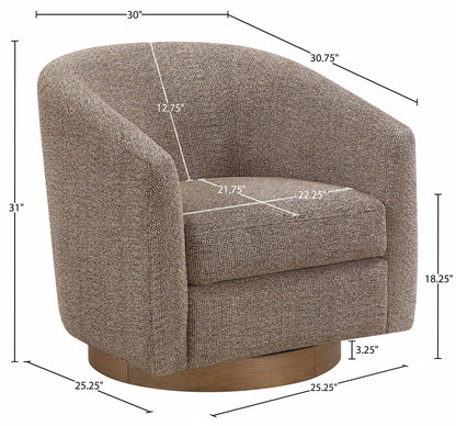 Modra - Performance Fabric Upholstered Swivel Accent Chair