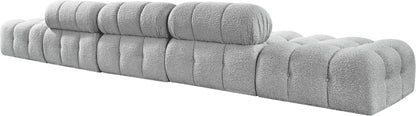 Ames - 5 Piece Boucle Upholstered Modular Sofa With 2 Armless Seats