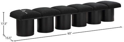 Pavilion - 6 Piece Modular Bench With Black Base